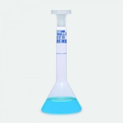 Slika za Volumetric trapezoidal flasks, Borosilicate glass 3.3, class A, blue graduated