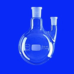 Slika za ROUND-BOTTOM FLASKS, TWO-NECK, SIDE NECK