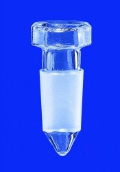 Slika za Hollow stoppers, hexagonal plate, pointed bottom, borosilicate glass 3.3